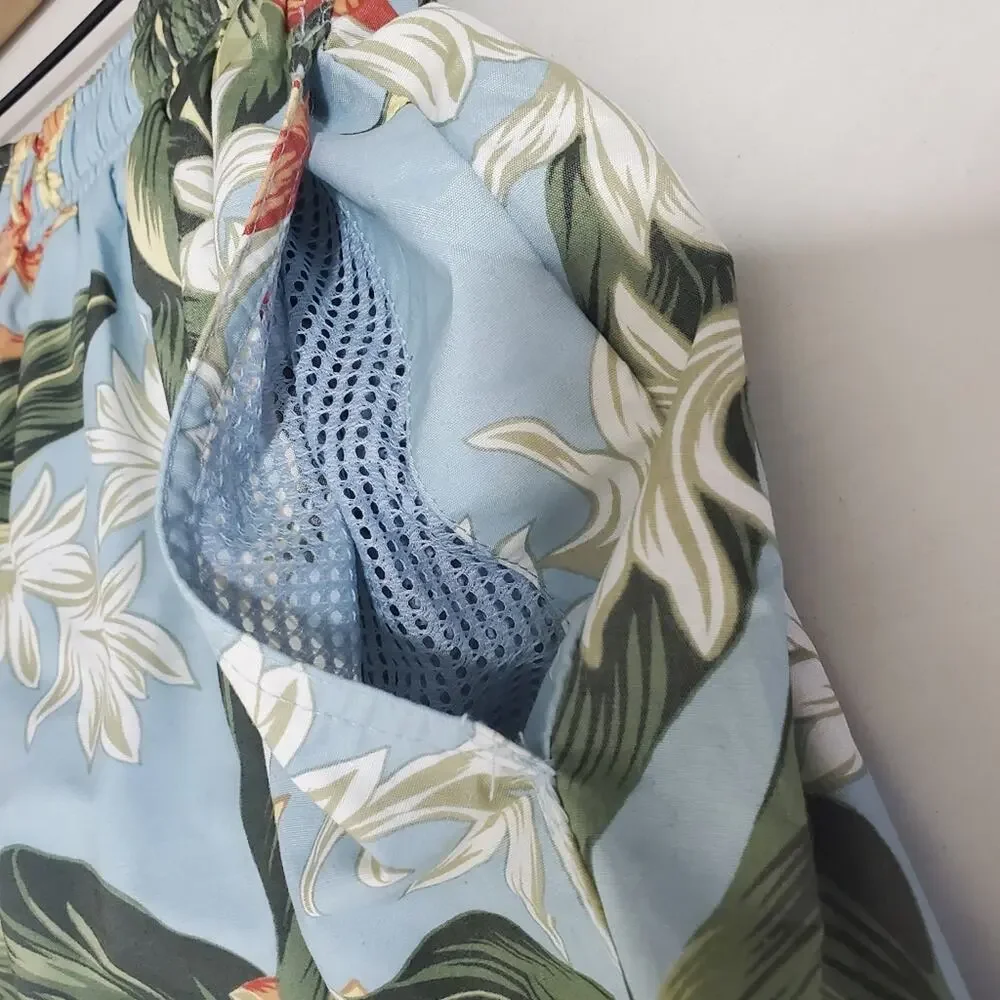 Speedo | Tropical Floral Print Swim Trunks with Pockets